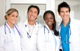 Group of young doctors